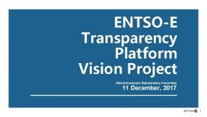 Entsoe transparency platform