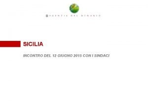 SICILIA INCONTRO DEL 12 GIUGNO 2015 CON I