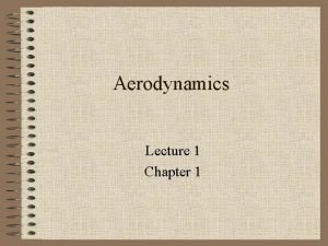 Aerodynamics lecture
