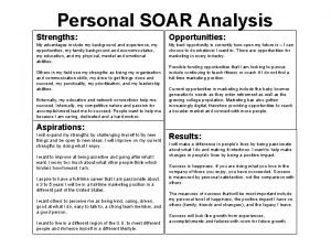 Soar analysis example