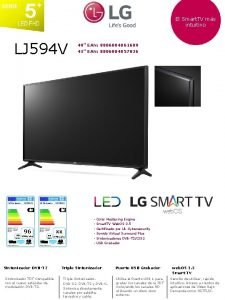 El Smart TV ms intuitivo LJ 594 V