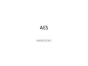 Data encryption standard exercice corrigé