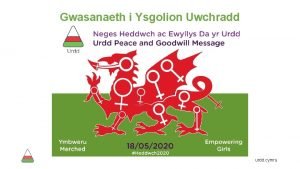 Gwasanaeth i Ysgolion Uwchradd urdd cymru Cydraddoldeb Pam