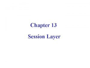 Session layer protocols