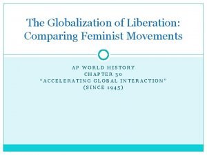 The Globalization of Liberation Comparing Feminist Movements AP