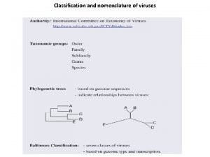 Classication and nomenclature of viruses Group I ds
