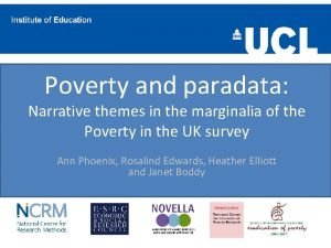 Poverty and paradata Narrative themes in the marginalia