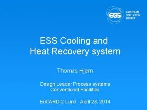 Ess cooling system