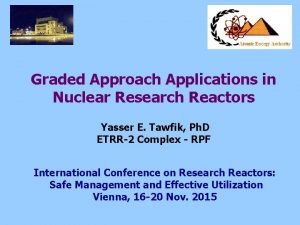 Graded Approach Applications in Nuclear Research Reactors Yasser