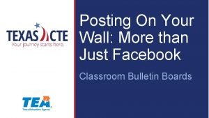 Posting On Your Wall More than Just Facebook