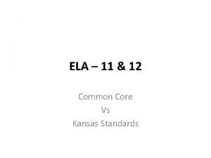 Kansas ela standards