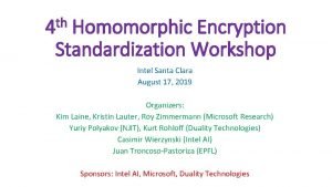 Homomorphic encryption standard