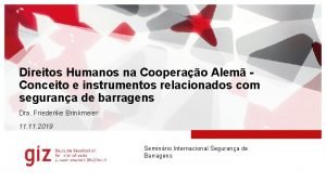 Direitos Humanos na Cooperao Alem Conceito e instrumentos