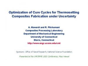 Optimization of Cure Cycles for Thermosetting Composites Fabrication