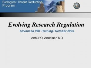 Biological Reduction Biological Threat Weapons Program Proliferation Prevention