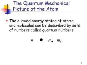Quantum mechanical model picture