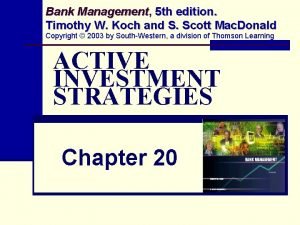 Bank Management Management 5 th edition Timothy W