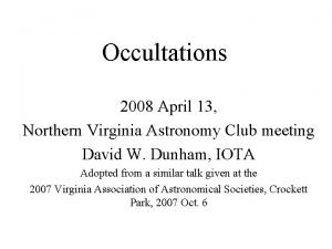 Northern virginia astronomy club