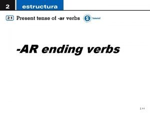 Spanish verbs ending in ar