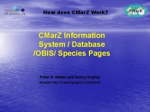 How does CMar Z Work CMar Z Information