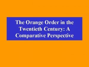 Orange order decline