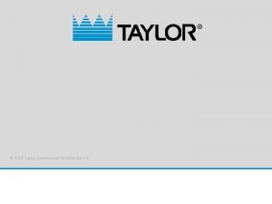 Taylor commercial foodservice