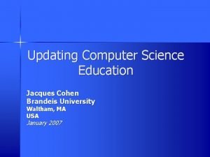 Brandeis computer science