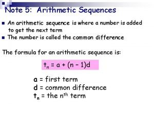 Arithmetic sequence
