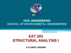 CIVIL ENGINEERING SCHOOL OF ENVIRONMETAL ENGINEERING EAT 253