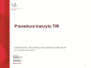 Procedury tranzytowe