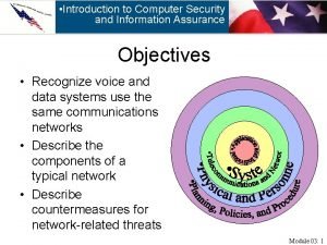 Introduction to Computer Security and Information Assurance Objectives