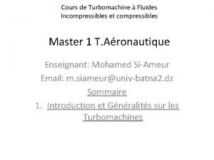 Cours turbomachine