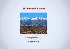 Zkuenosti v rnu esk spoitelna a s 19