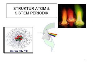 STRUKTUR ATOM SISTEM PERIODIK 1 2 TEORI ATOM