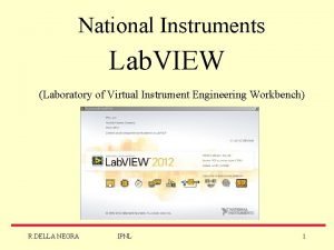 National Instruments Lab VIEW Laboratory of Virtual Instrument