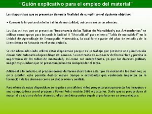 Guin explicativo para el empleo del material Las