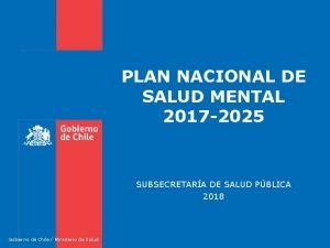 Plan nacional de salud mental 2017 a 2025