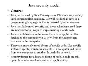 Java security model