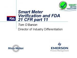 Smart meter verification Smart meter verification