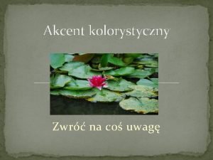 Akcent kolorystyczny w obrazie