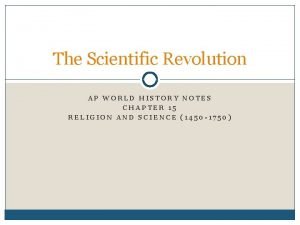 Scientific revolution ap world history