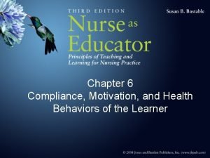 Chapter 6 Compliance Motivation and Health Behaviors of