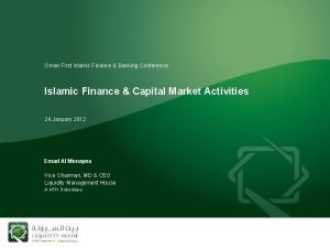 Oman First Islamic Finance Banking Conference Islamic Finance