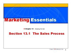 Marketing essentials chapter 13