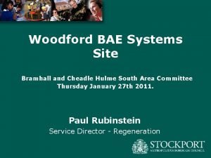 Woodford BAE Systems Site Bramhall and Cheadle Hulme