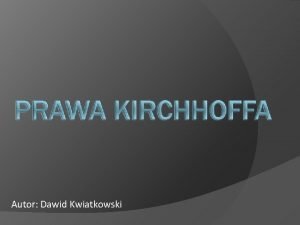 1 prawo kirchhoffa definicja