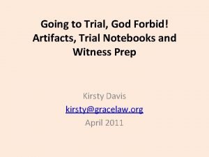 Trial notebooks