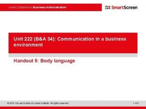 Unit 222 communication in a business environment