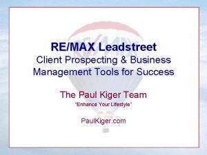 Www remaxleadstreet