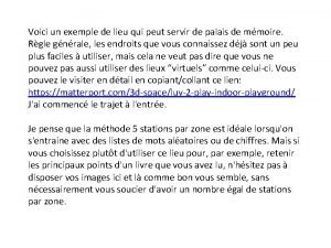 Exemple de lieu Exemple de lieu